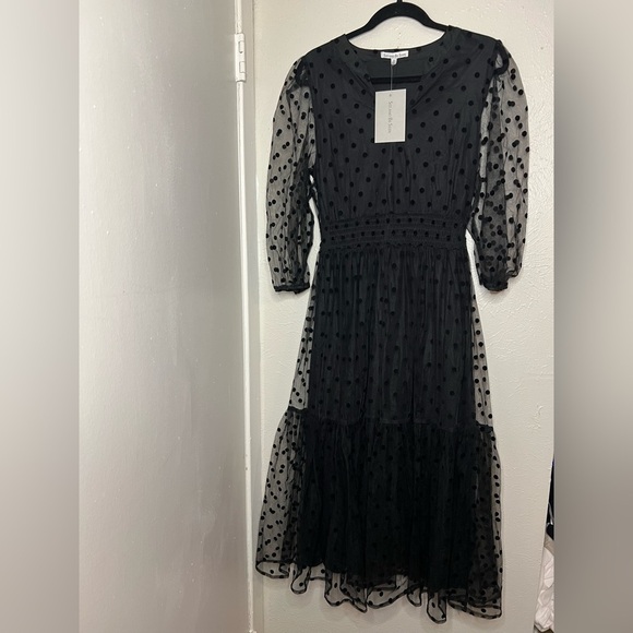 Seen and Be Seen Black Polka Dot Dress - Picture 2 of 7